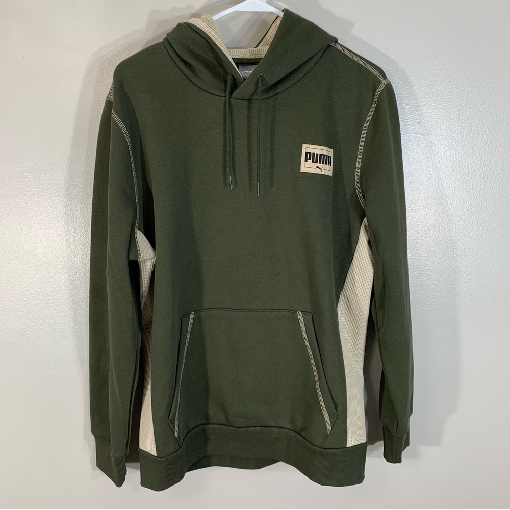 Puma Pullover Hoodie size Medium and size Small Dark Olive